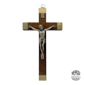 Crucifix wood metal terminals