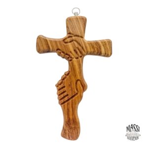 Cross wood olive hands